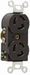 Turnlok 15A NEMA L515 Duplex Receptacle, 1.5 Inch Width, 2.635 Inch Height