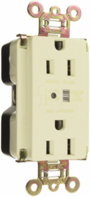 15A 125V Extra Heavy Duty Surge Protective Duplex Receptacle, Black, 0.875 Inch Depth, 1.7 Inch Width, 2.75 Inch Height