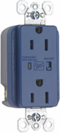 Surge Protective 15A 125V Duplex Receptacle, Blue, 2.75 Inch Height