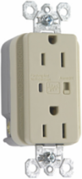 15A 125V Surge Protective Duplex Receptacle, Ivory, 2.75 Inch Height, 1.7 Inch Width