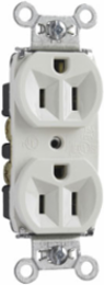 Hard Use Spec-Grade Duplex Receptacle 15A 125V, Light Almond, 0.78 Inch Depth