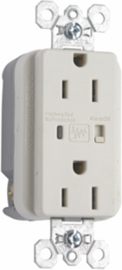 15A 125V Surge Protective Duplex Receptacle, Light Almond, 2.75 Inch Height, 1.7 Inch Width