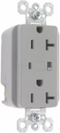 20A 125V Extra Heavy Duty Surge Protective Duplex Receptacle Gray, 1.225 Inch Depth, 2.8 Inch Height, 1.75 Inch Width