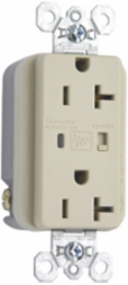 Surge Protective Duplex Receptacle, 20A 125V, Ivory, 2.8 Inch Height