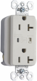 20A 125V Extra Heavy Duty Surge Protective Duplex Receptacle, Light Almond, 1.225 Inch Depth, 1.75 Inch Width, 2.8 Inch Height