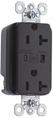20A 125V Extra Heavy Duty Surge Protective Duplex Receptacle, Brown, 2.8 Inch Height, 1.75 Inch Width