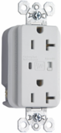 20A 125V Surge Protective Duplex Receptacle, White, 1.75 Inch Width