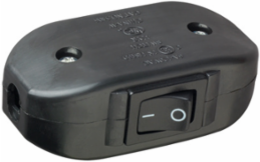 Heavy-Duty Black Appliance Switch, 1.18 Inch Width, Matte Finish