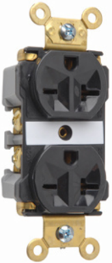 Industrial Extra Heavy Duty Spec Grade Receptacle, 20A 250V, Black, 2.75 Inch Height