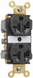 Industrial Extra Heavy Duty Spec Grade Receptacle, 20A 250V, Black, 2.75 Inch Height