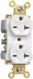 Industrial Extra Heavy Duty Grade Receptacle 20A 250V White, 2.75 Inch Height
