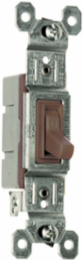 Trademaster Grounding Toggle Switch, Single-Pole 15A, 120V, Thermoplastic