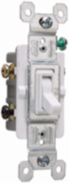 Trademaster Grounding Toggle Switch 15A 120V White Matte Finish