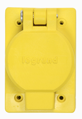 Watertight Receptacle Cover, 2.38 Inch Opening, 4.92 Inch Height, UL Listed