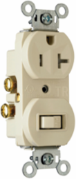 20A Combination Light Switch & Tamper-Resistant Receptacle, Light Almond
