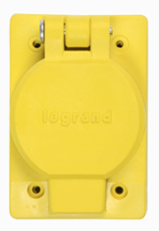 Watertight Receptacle Cover 2.38 Inch Opening, Yellow, UL Listed