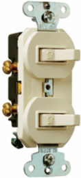 Grounding Combination Switch, 15A, 120/277V, Light Almond, 4.06 Inch Height