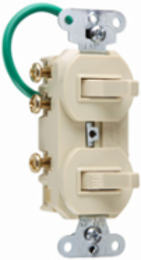Ivory Combination Switch, 15A 120/277V, 4.06 Inch Height