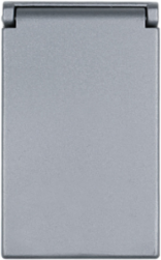 Weatherproof 1 Gang Heavy Cast Aluminum Cover Power Outlet, Gray 1.593 Inch Diameter
