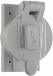 Turnlok® Weatherproof Cover for 50A Receptacle, Gray, 3 Inch Width