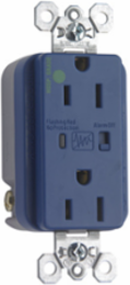 Hospital Grade Surge Protective Duplex Receptacle, 15A 125V, Blue
