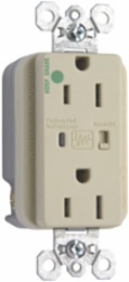 Hospital Grade Surge Protective Duplex Receptacle, 15 Amp, 125 Volt, Ivory