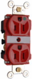 Extra Heavy Duty Hospital Grade MRI Receptacle, 15A 125V, Red, 1.625 Inch Width