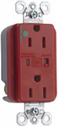 Hospital Grade Surge Protective Duplex Receptacle 15A 125V Red
