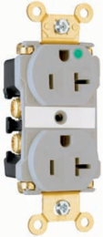 Extra Heavy Duty Hospital Grade LED Illuminated Receptacle, 20A 125V, Gray, 2.75 Inch Height