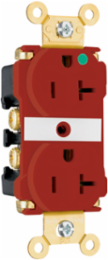 Extra Heavy Duty Hospital Grade LED Illuminated Face Receptacle, 20A, 125V, Red, 2.75 Inch Height