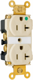 Extra Heavy Duty Hospital Grade MRI Duplex Receptacle 20A 125V Ivory 1.625 Inch Width