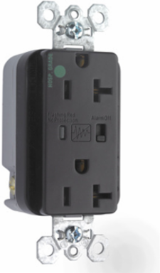 20A 125V Hospital-Grade Surge Protective Duplex Receptacle, Brown, 1.225 Inch Depth, 1.75 Inch Width, 2.8 Inch Height
