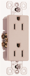TradeMaster Decorator Duplex Receptacle, 15A, 125V, Light Almond