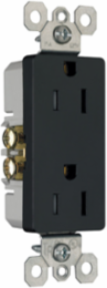 Decorator Tamper-Resistant Receptacle, 15 Amp, 125 Volt, Black