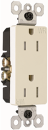 Weather-Resistant Duplex Receptacle 15 Amp 125 Volt Light Almond