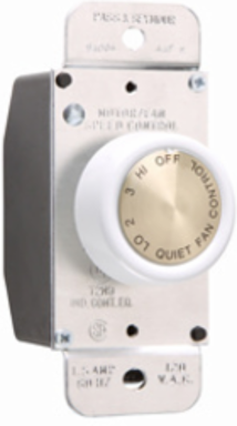 Rotary Fan Speed Control 1.5A 4-Speed, White