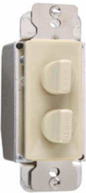 Rotary Dual Fan Speed Control with 1.5A Dimmer and Ivory Finish