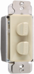 Rotary Dual Fan Speed Control with 1.5A Dimmer and Ivory Finish