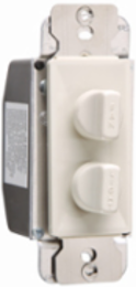 Rotary Dual Fan Speed/Dimmer Control 1.5A 300W, Light Almond