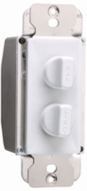Dual 3-Speed Fan Control with 1.5A 300W Dimmer, White
