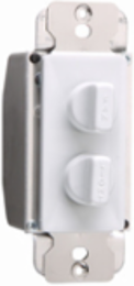 Dual 3-Speed Fan Control with 1.5A 300W Dimmer, White