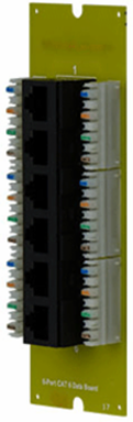 6-Port Cat 6 Patch Panel, Custom MDU Mount, 1.75 Inch Height, RoHS Compliant