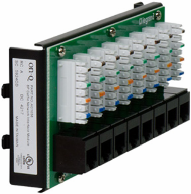 8 Port Cat5e Network Interface Module, 6.41 Inch Height, 2.9 Inch Width, T568A Wiring