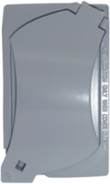 1-Gang Weatherproof Cover, 2.75 Inch x 4.5 Inch, Cast Metal, Gray