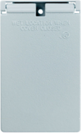 Weatherproof GFCI Cover, Self-Closing, Bronze, 4.56 Inch Width, Cast Metal