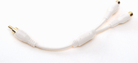 RCA to RCA Y Splitter Cable - White