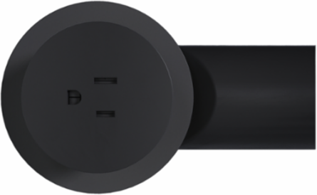 Kitchen Countertop Outlet, 15A, Matte Black