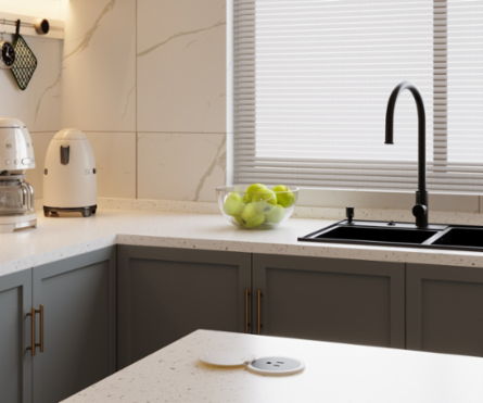 Kitchen Countertop Outlet, 15A, Matte Black