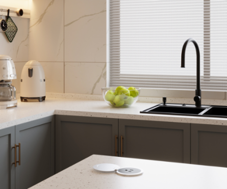 Kitchen Countertop Outlet, 15A, Matte Black