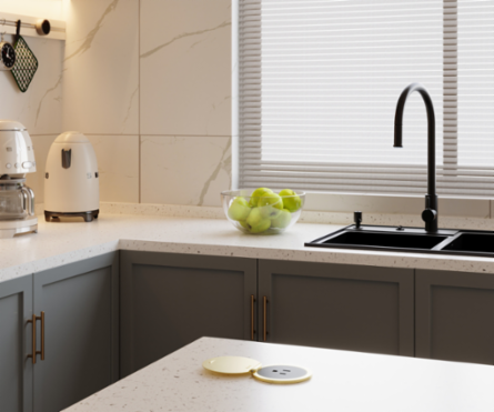 Kitchen Countertop Outlet, 15A, Matte Black